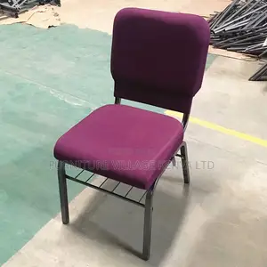 Armless Fabric Padded Church Chair