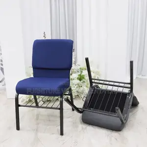 Armless Fabric Padded Church Chair