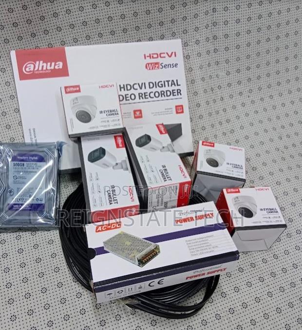 Dahua 4 CCTV Package Installation Full Kit 4 Cameras