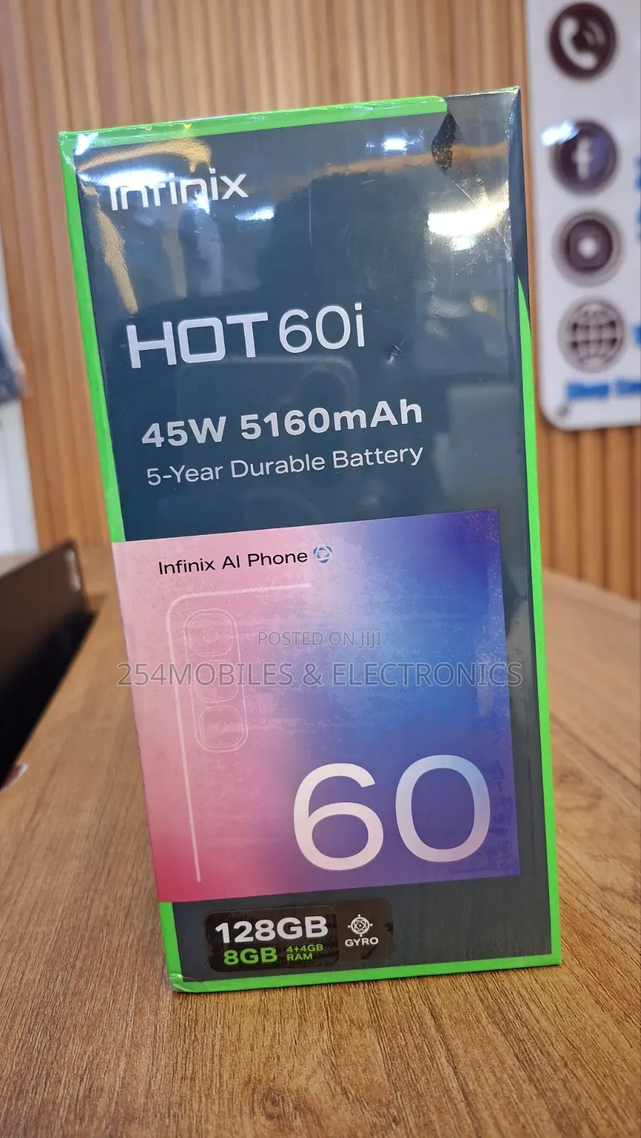 New Infinix Hot 60i 128 GB Black