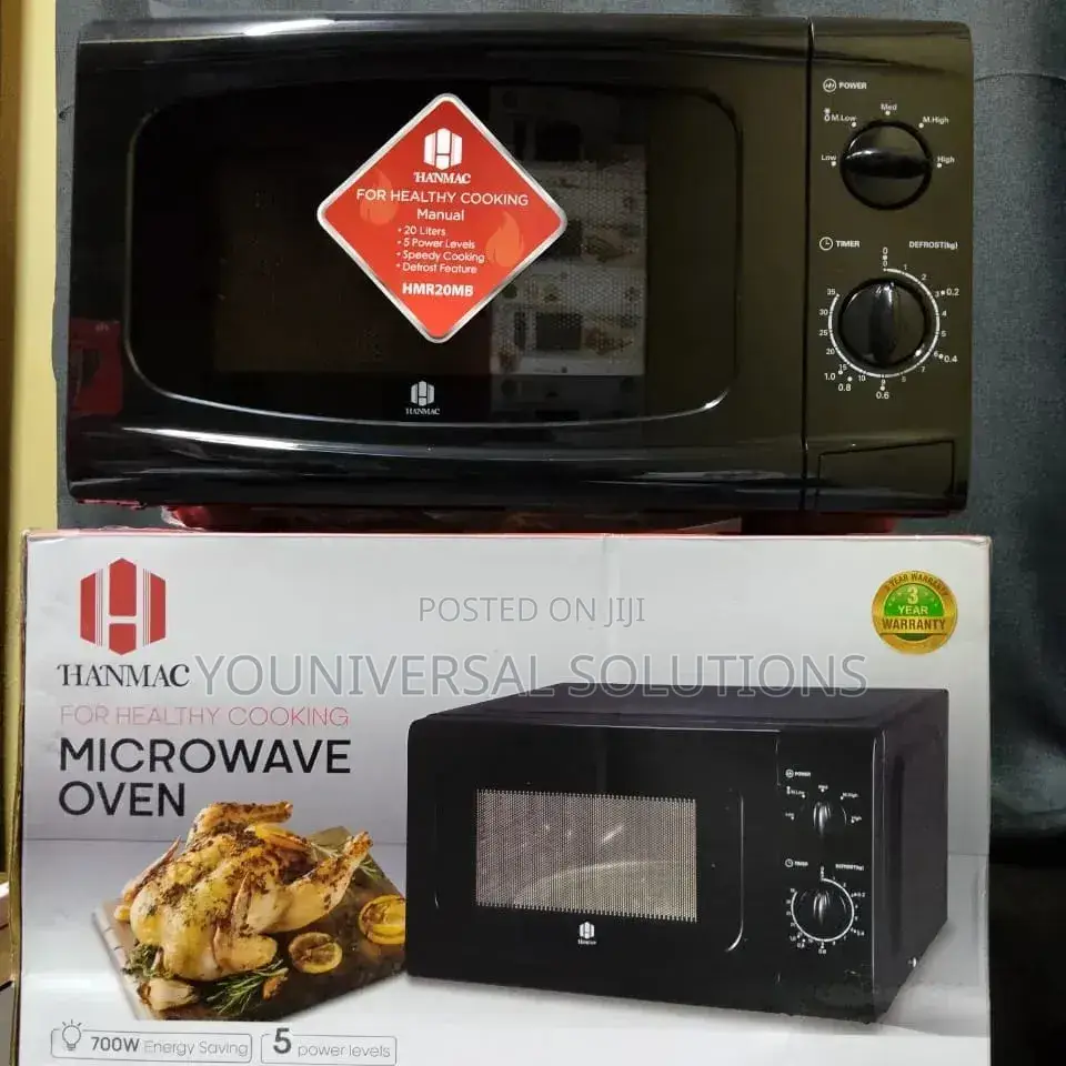 Hanmac 20litres Manual Black White Microwave (3 Years Warranty)