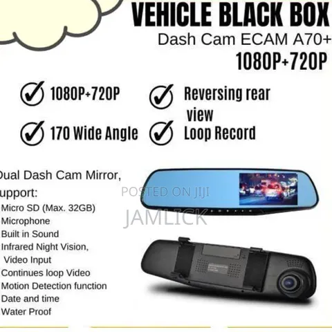 Mirror Dash Cam – Ultra Hd Front Rear Camera - Hk