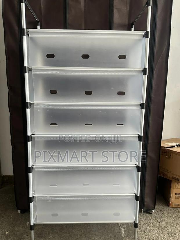Space Saving 7 Layer Dustproof Shoe Rack