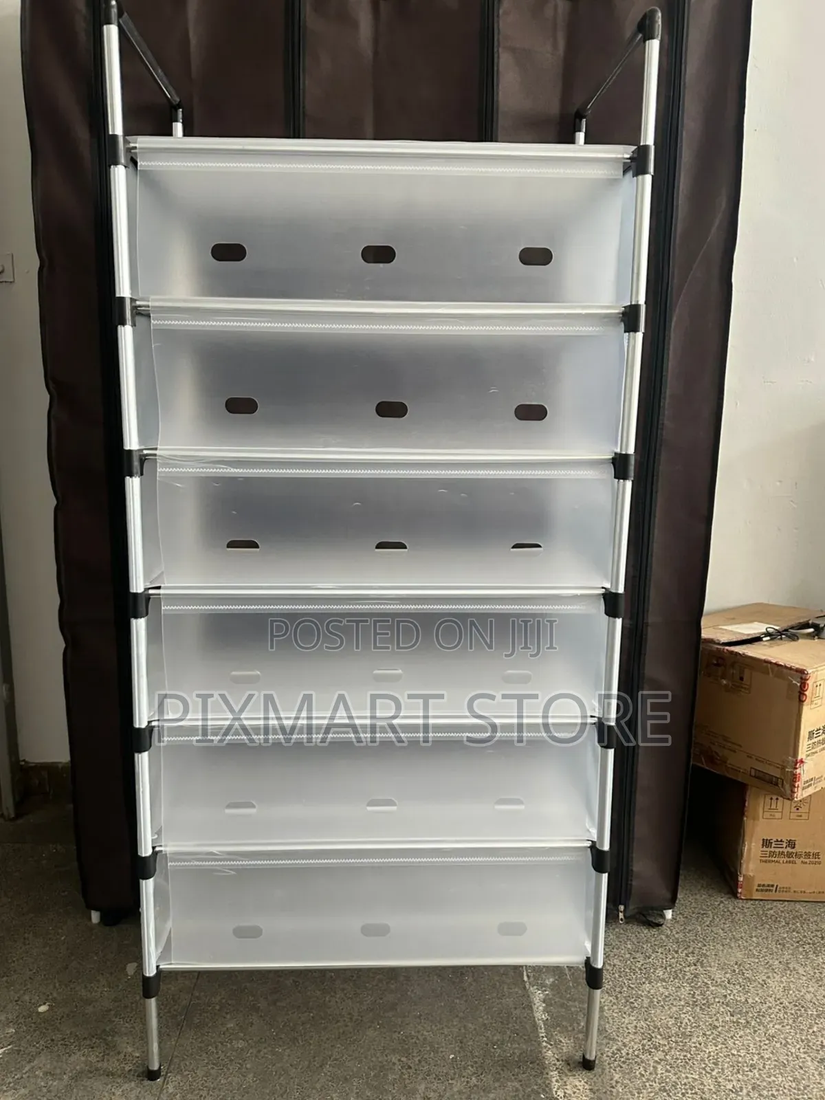 Portable 7 Tier Shoe Organizer With Dust Cover