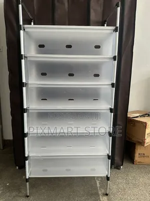 Portable 7 Tier Shoe Organizer With Dust Cover