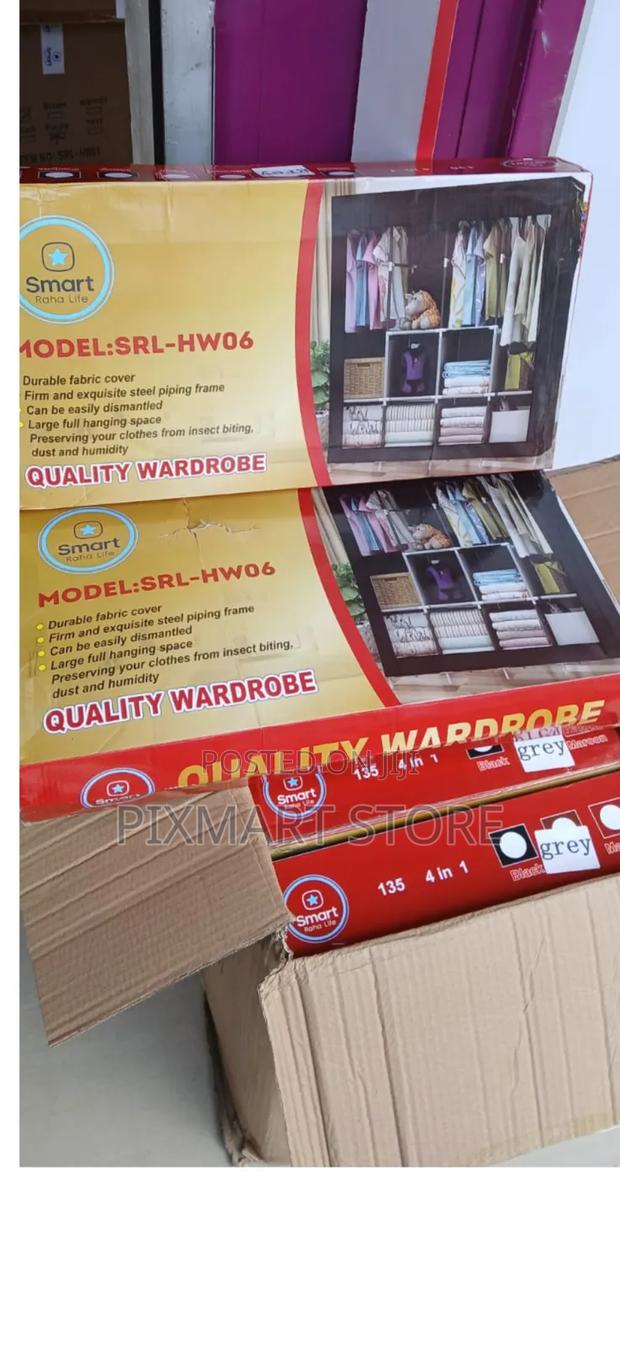 Heavy Duty 4 Column Clothes Wardrobe - main view