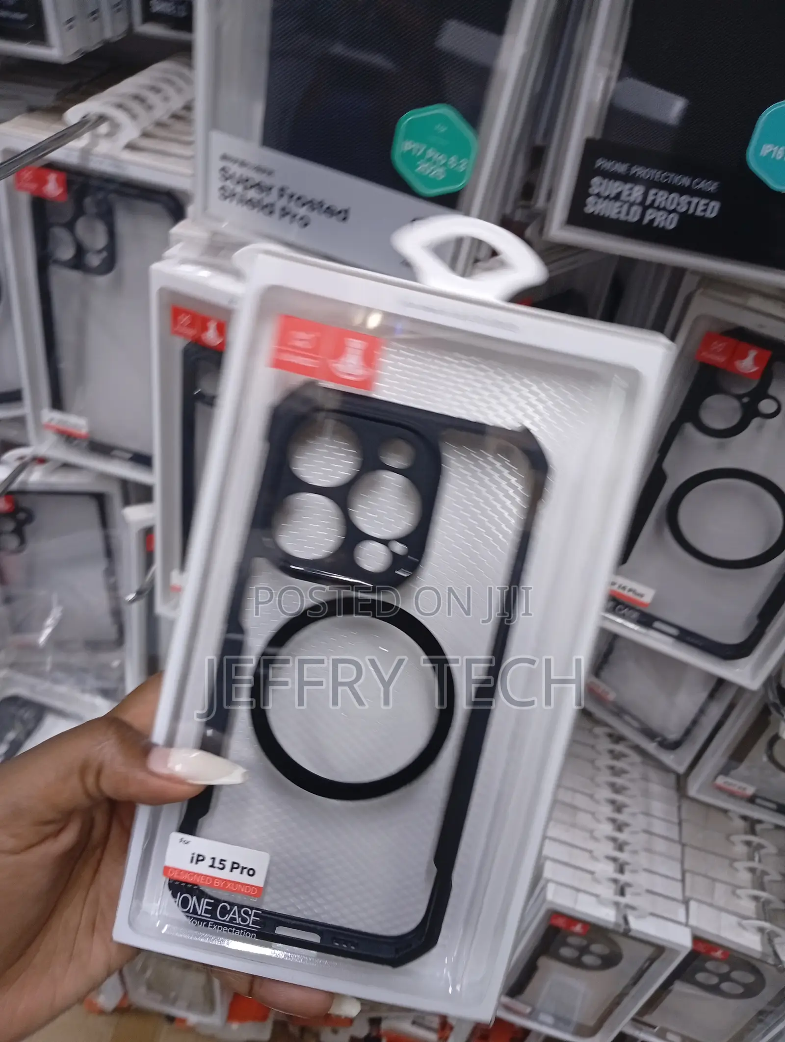 Xundd Super Shield Pro Phone Case Packaged for the iPhone 15 Pro.