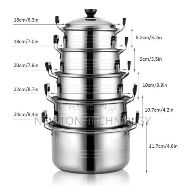 10 Pieces Stainless Steel Cooking Pots