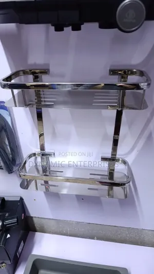 Silver Straight Shelves or Bathroom Organiser