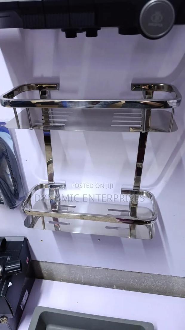 Silver Straight Shelves or Bathroom Organiser