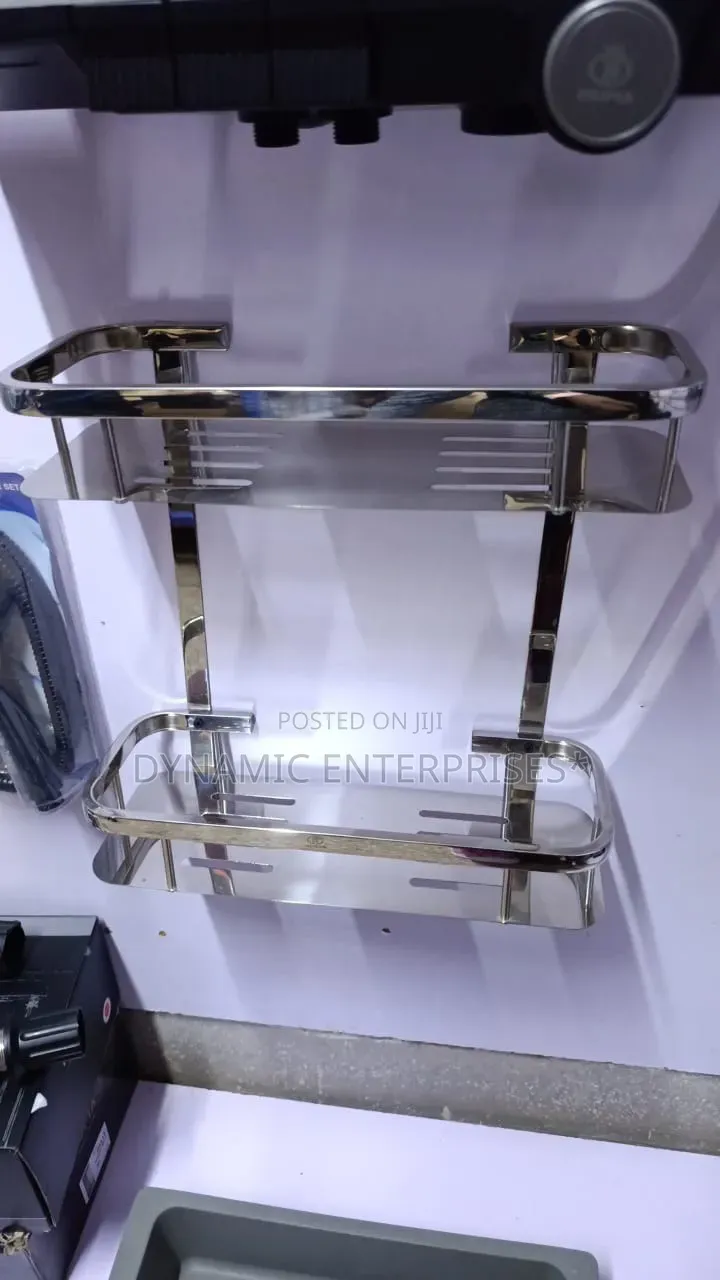 Silver Straight Shelves or Bathroom Organiser