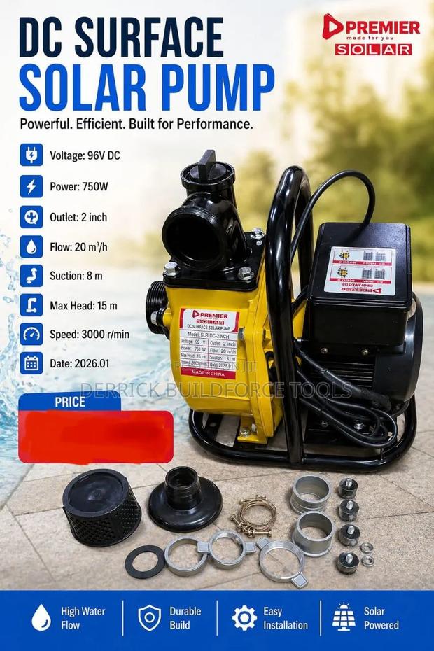Premier 2inch 750w 15m Head Dc Surface Solar Pump