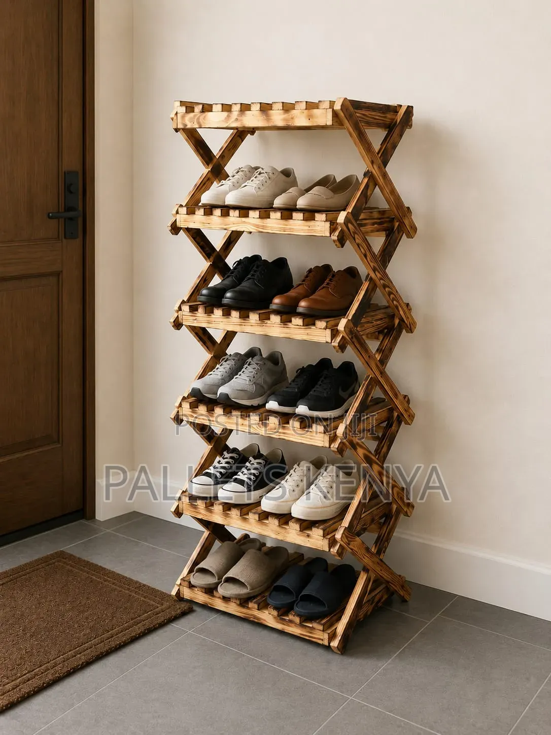 Shoe Rack – Strong Wooden Pallet Shoe Rack, Stable Durable