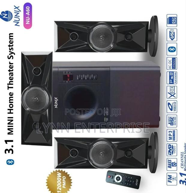 Nunix 3.1 Mini Home Theater System Nu-A60 and a Remote Control Woofer