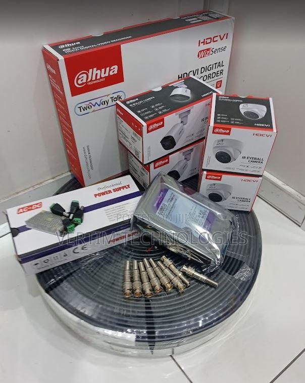 4 Cameras Full Set-Dahua 4 Channel Complete Kit 1080p Camera Full Hd