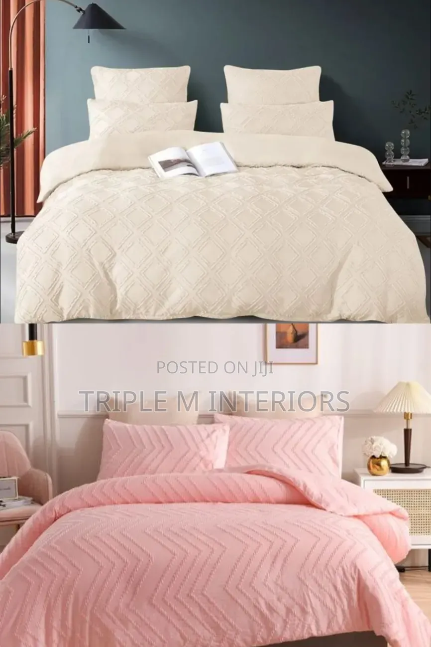 Bohemian Tufted Wave Design Bed Set