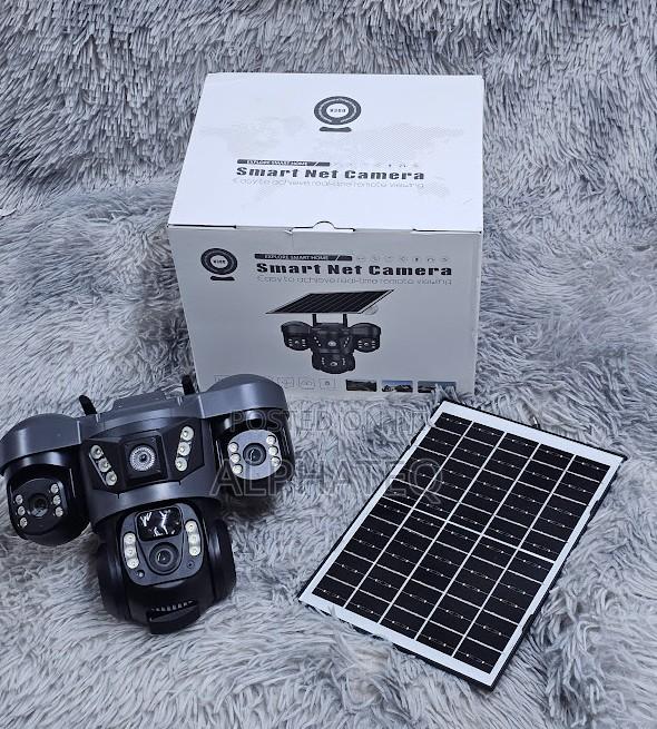Triple Lens Solar Camera Wifi Enabled CCTV Camera