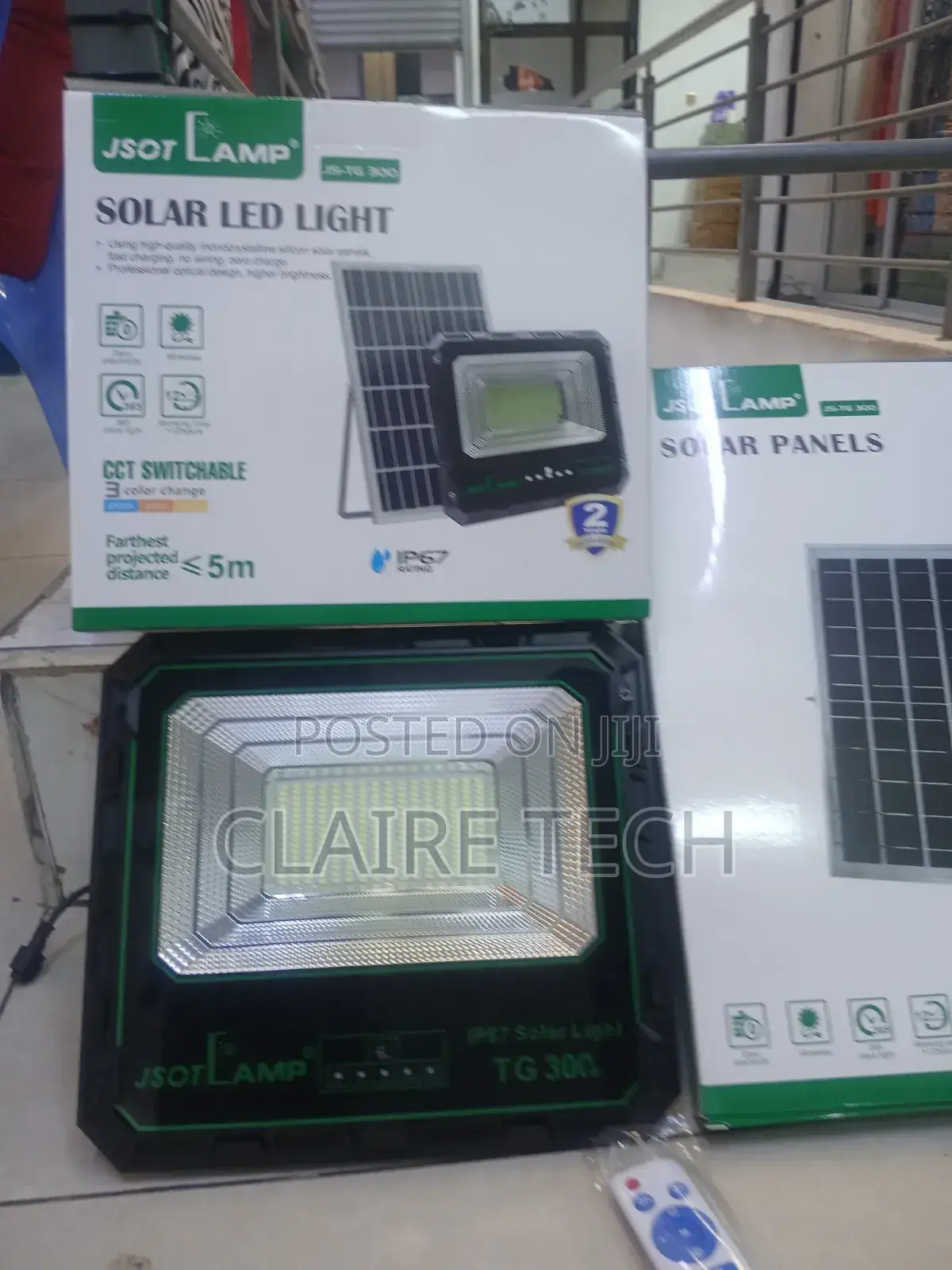 Jsot 300w Solar Security Flood Light – Energy Saving Outdoor Lamp