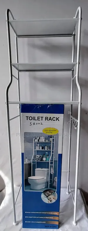 3-Tier Metal Over-the-Toilet Space-Saving Storage Rack