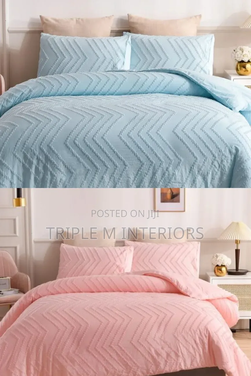 Luxury Jacquard Tufted Wave Duvet Cover