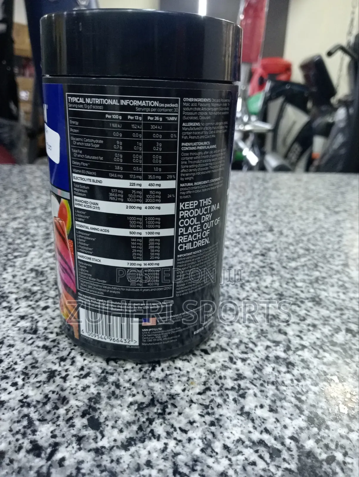 Hardcore All 9 Amino 390g :Tigers Blood Flavour