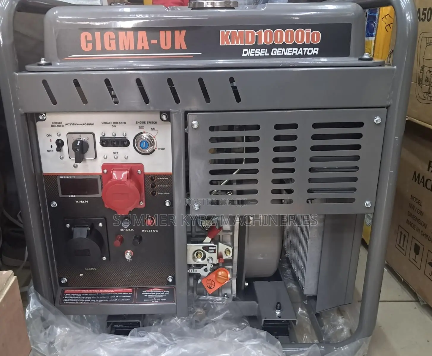 Kmd10000io Cigma Uk Dual Phase 9kva Open Generator