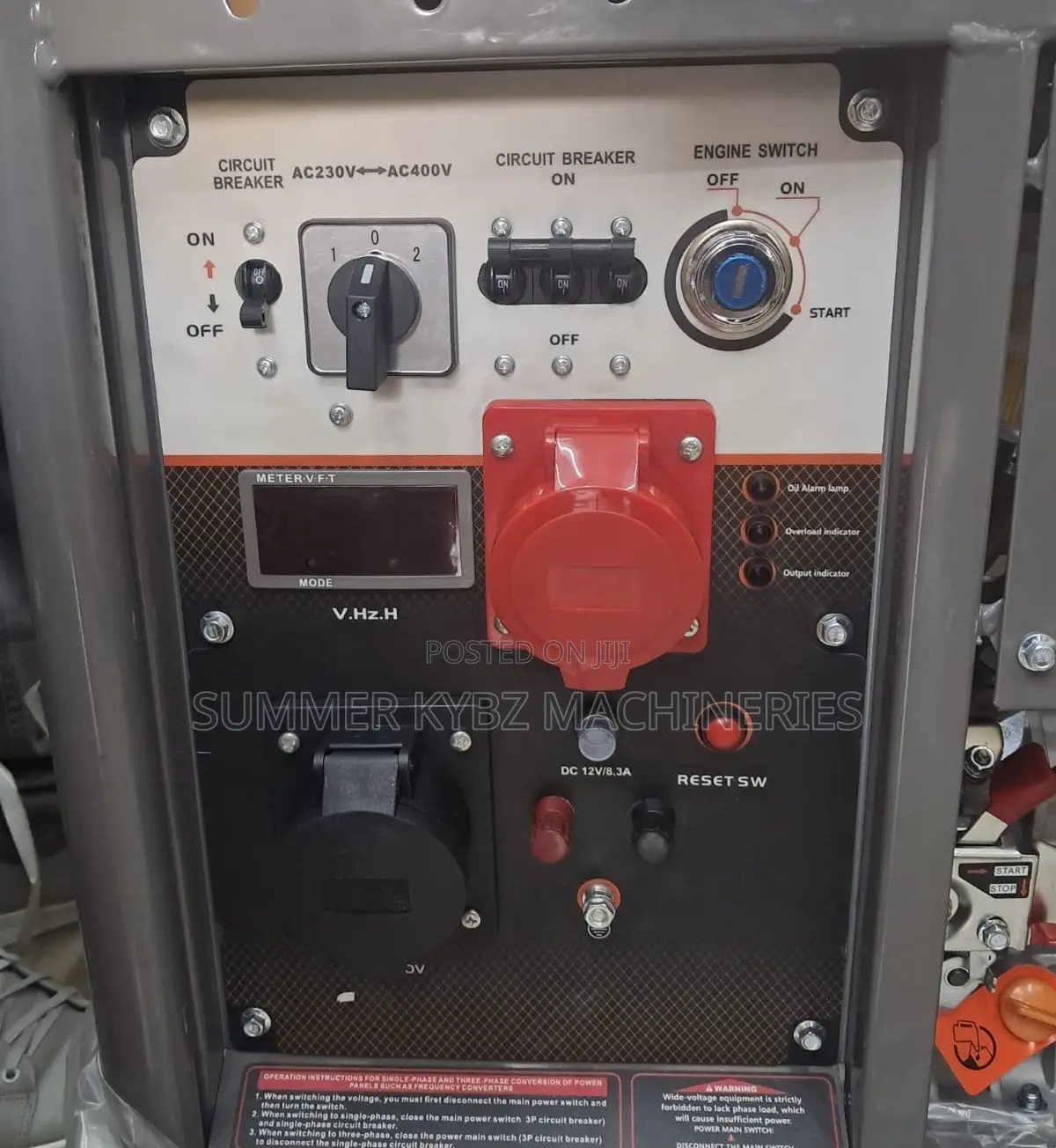 Kmd10000io Cigma Uk Dual Phase 9kva Open Generator