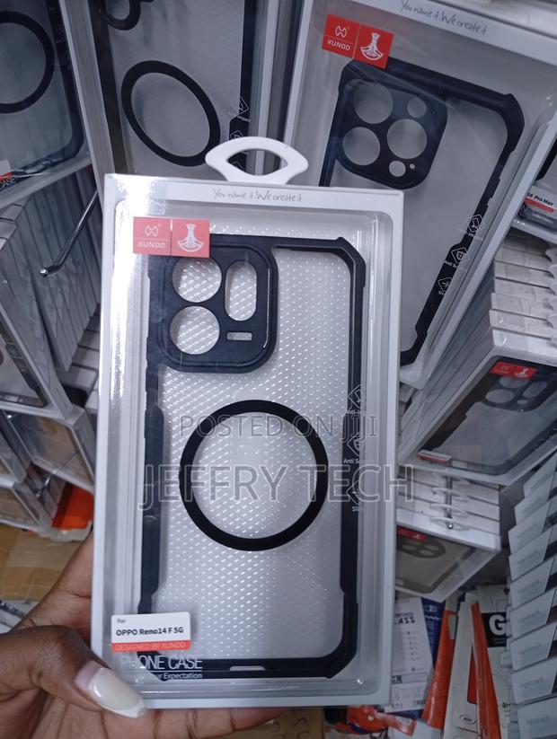 Oppo Reno 14 F Solid Black Cutout Frame Cover - main view