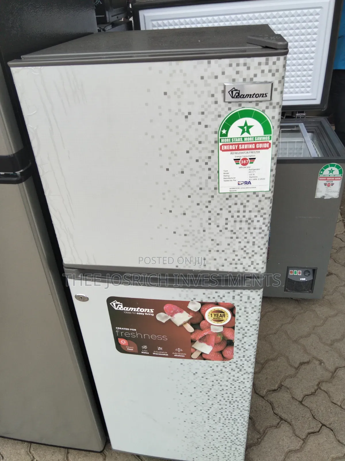 Ramtons Refrigerator Double Door 128 Litres
