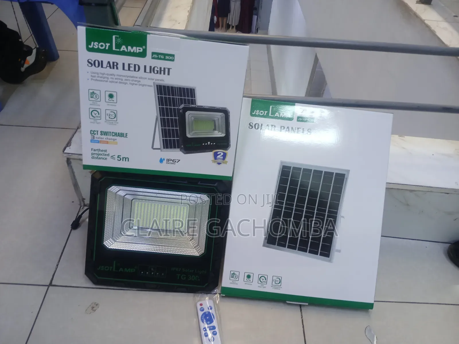 Jsot 300 Watts Led Solar Floodlight – Modern Outdoor Security Light