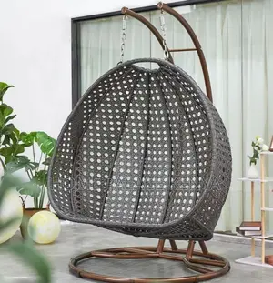 Outdoor Swing: Rattan Hanging Swing Chair for Two