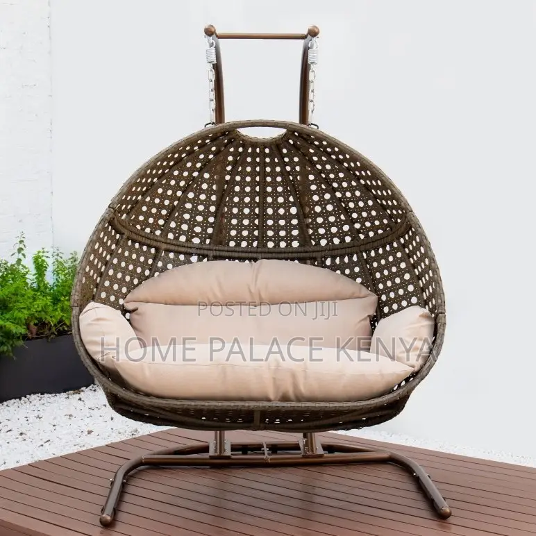 Outdoor Swing: Rattan Hanging Swing Chair for Two