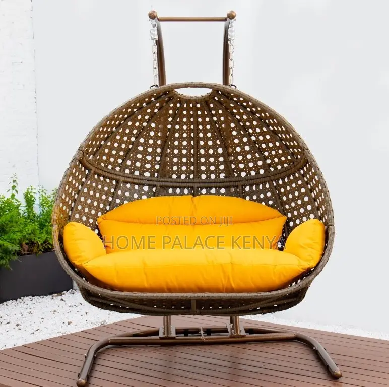 Outdoor Swing: Rattan Hanging Swing Chair for Two