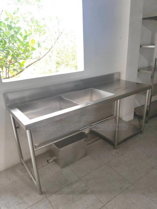 Commercial Heavy-Duty Stainless Steel Double Sink