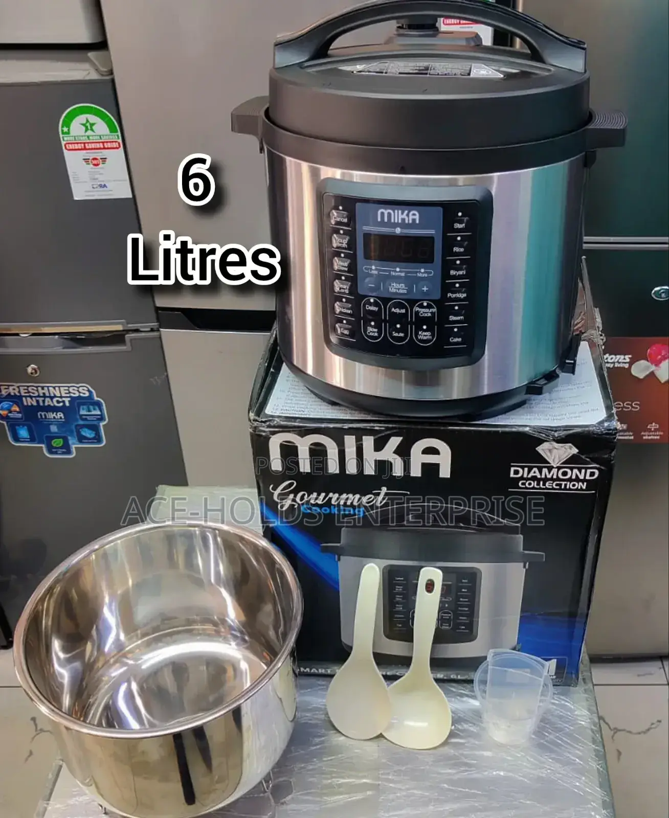 Stainless Steel Cooking Bowl - Mika 6 Litres Digital Pressure Cooker