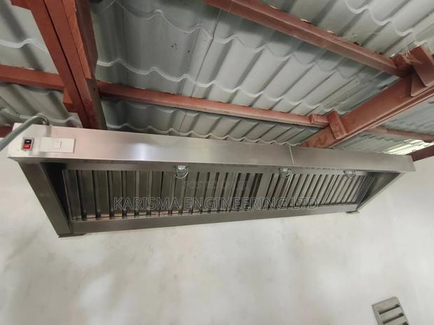 Stainless Steel Commercial Kitchen Exhaust Hood With Baffle
