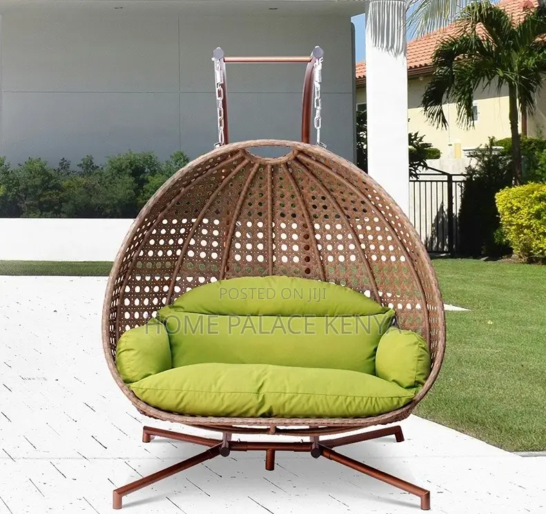 Outdoor Swing: Rattan Hanging Swing Chair for Two