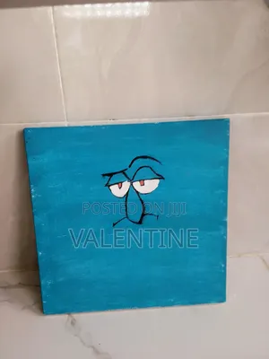 Squidward Painting Wall Art, Flame of Passion Wall Art