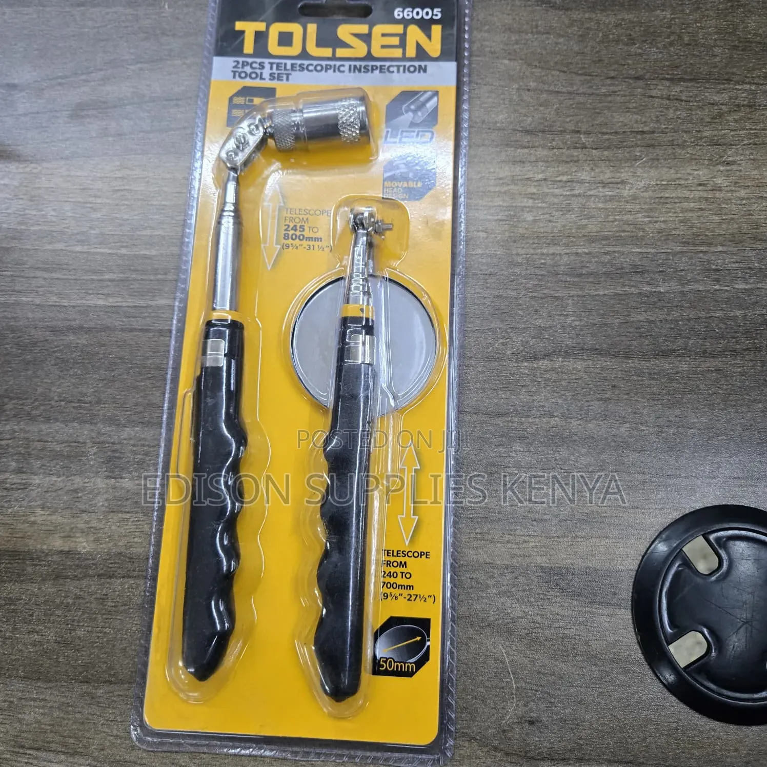 Tolsen 2pcs Telescopic Inspection Tool Magnetic Pick Up Tool