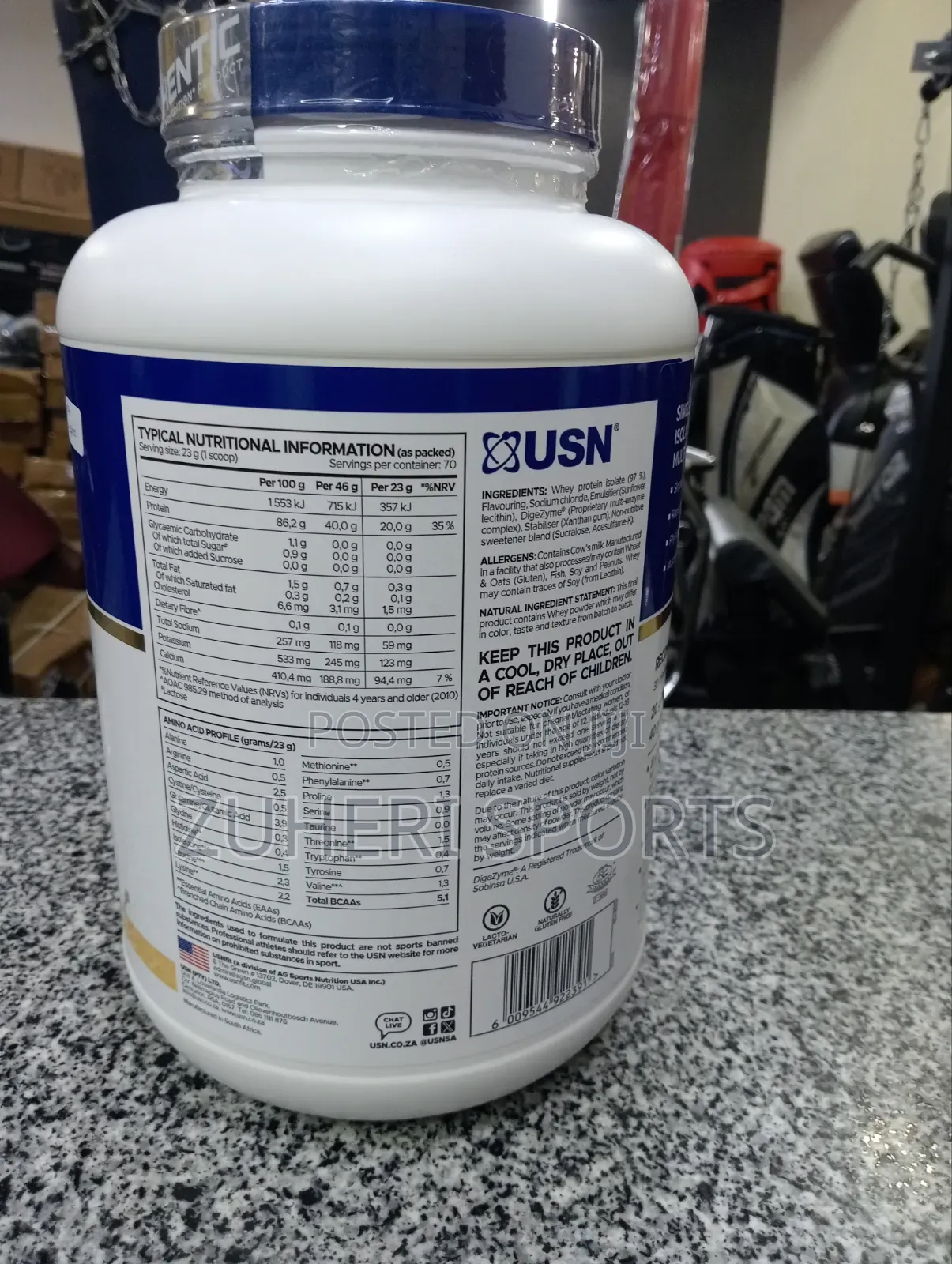 Usn Isozero Whey Protein Vanilla: 1.6kg