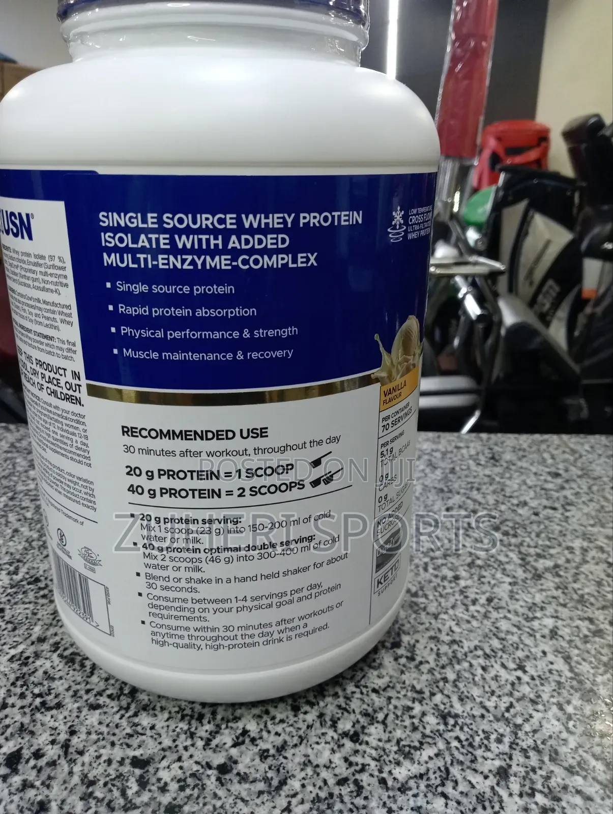 Usn Isozero Whey Protein Vanilla: 1.6kg