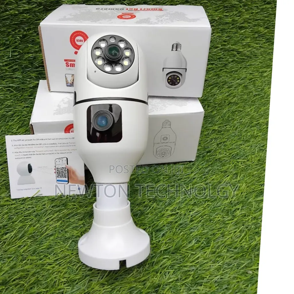 Dual Lens Bulb PTZ Camera (V380 Pro)