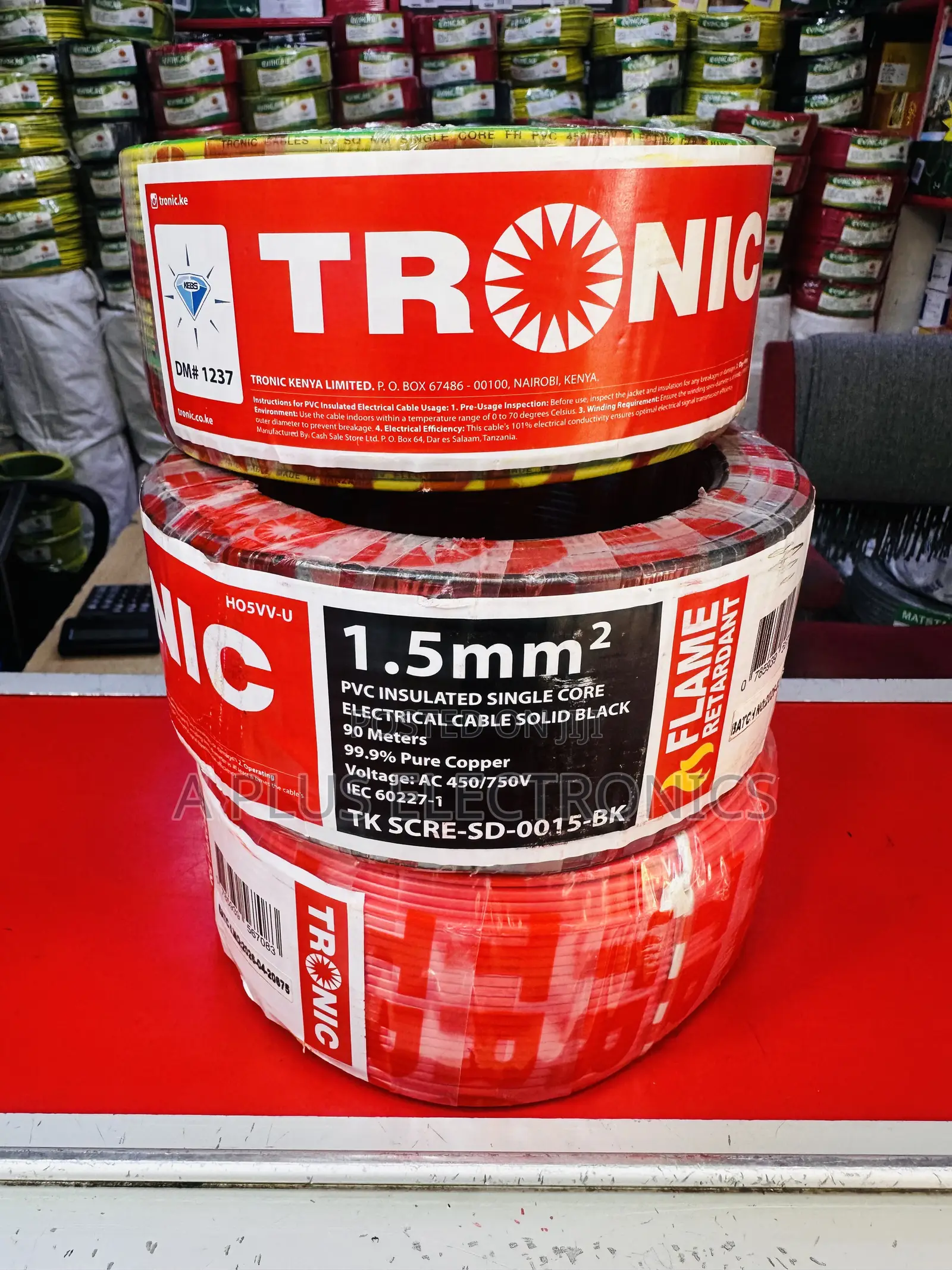Tronic 1.5mm Single Core Wiring Cables – Durable Cable