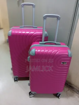 2pcs Hot Pink Suitcases – Large Medium