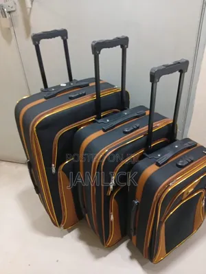 3pcs Fabric Suitcases – Large, Medium Small 