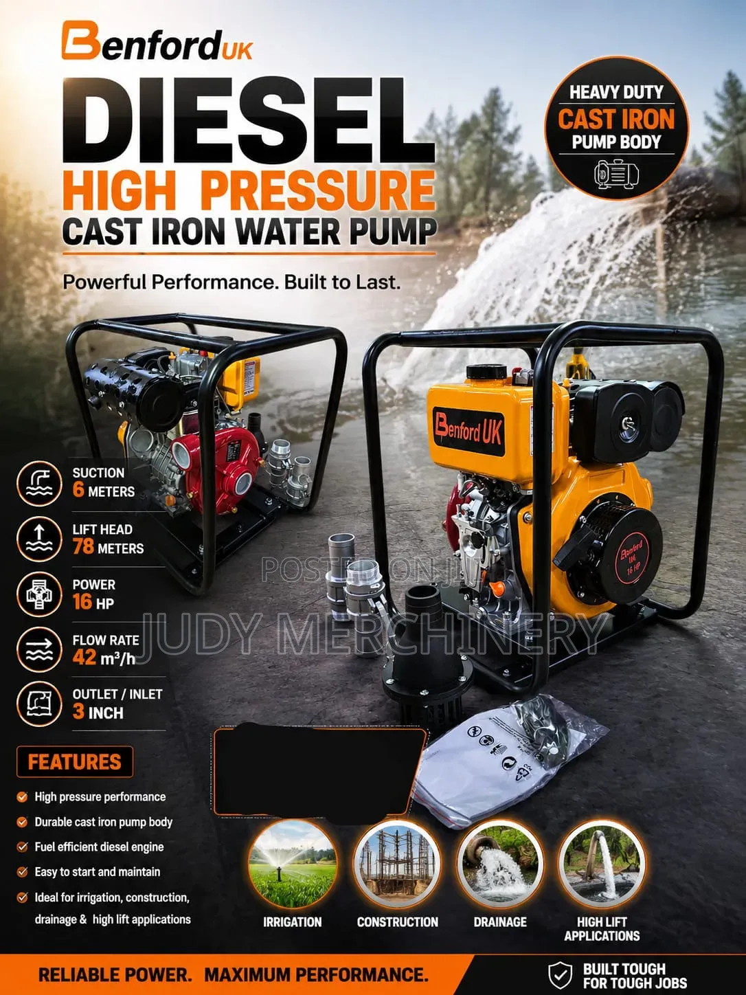 Benford High Pressure Water Pump 3" 78m
