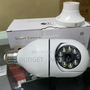 Smart Indoor Bulb Camera With 360° Viewing and Night Surveillance