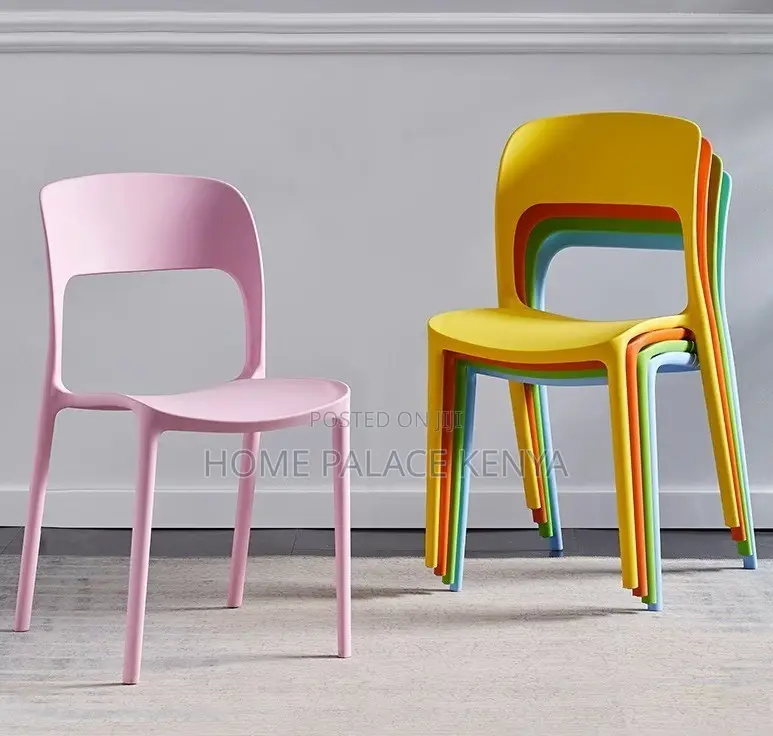 Plastic Chair: Nordic Style Stackable Plastic Dining Chair