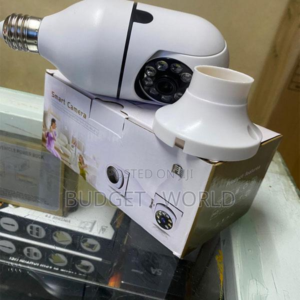 Indoor 360° PTZ Bulb Camera With Remote Monitoring and Audio Support