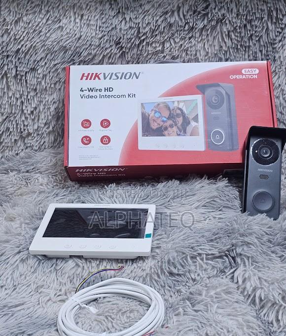 Wired Video Intercom Kit Hikvision Hd Doorbell System